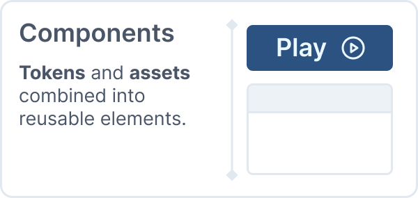 Tokens and assets combined into reusable elements.